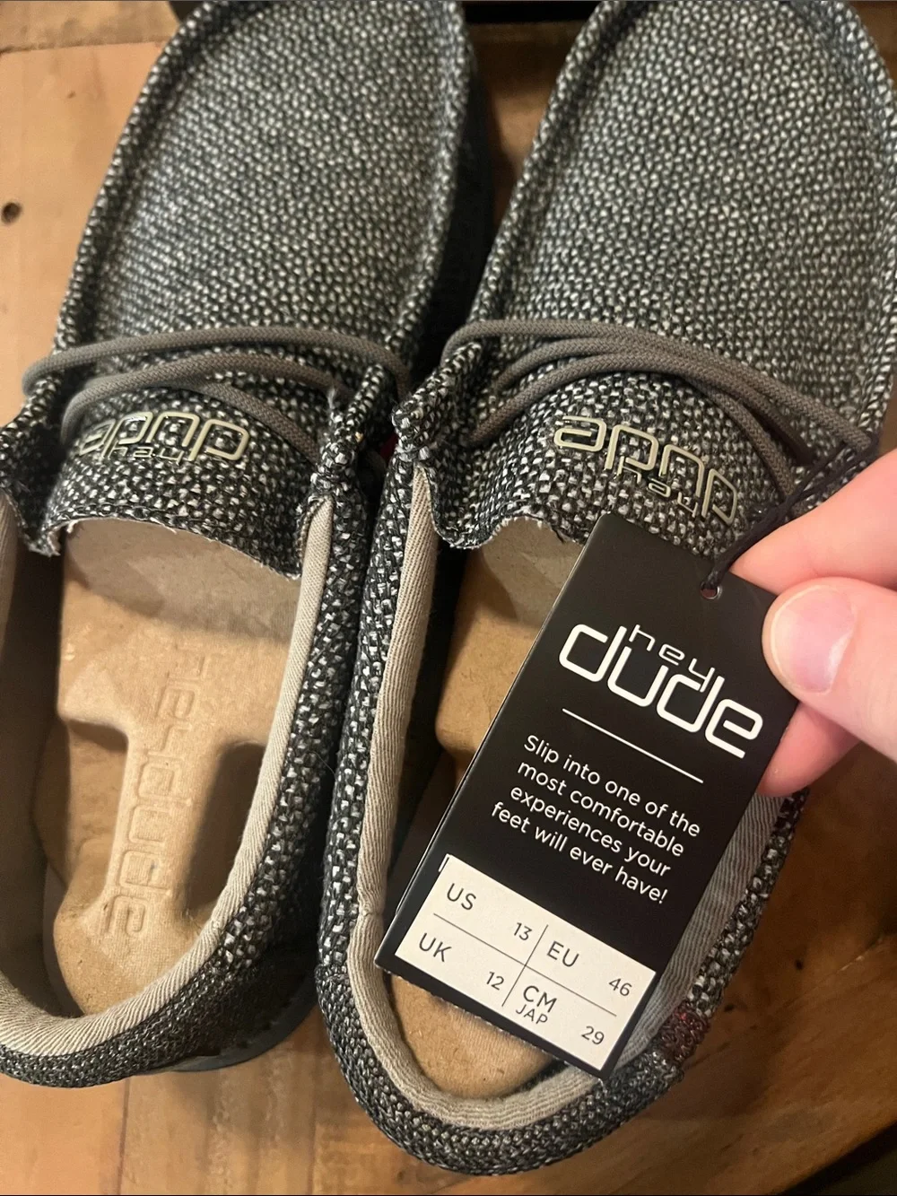 Hey Dude Wally Knit Slip-On Shoes - Black & White